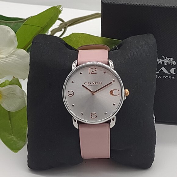 Coach Women's Elliot Blush Leather Strap Watch - Picture 7 of 7